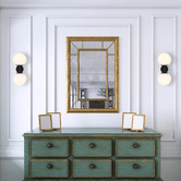 Bright Sea Lighting Ria 2 Light Metal &amp; Glass Wall Lamp
