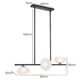 Bright Sea Lighting Amelie 3 Light Pendant