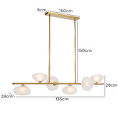 Bright Sea Lighting Amelie 6 Light Pendant