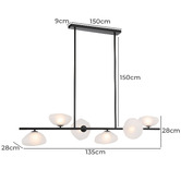 Bright Sea Lighting Amelie 6 Light Pendant