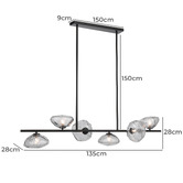 Bright Sea Lighting Amelie 6 Light Pendant