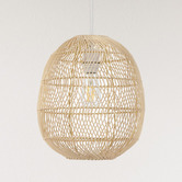 Bright Sea Lighting Terri Cocoon Rattan Pendant Light