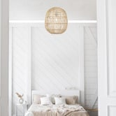 Bright Sea Lighting Terri Cocoon Rattan Pendant Light