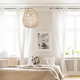 Bright Sea Lighting Terri Cocoon Rattan Pendant Light