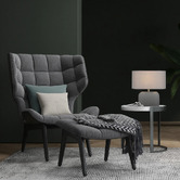 Bright Sea Lighting Marconi Grey Linen Table Lamp