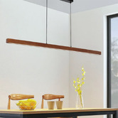 Bright Sea Lighting Macey Walnut LED Linear Pendant Light