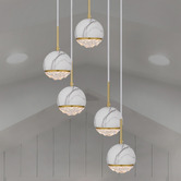 Bright Sea Lighting Hikaru Marble-look 5 Light Pendant