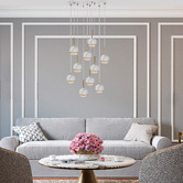 Bright Sea Lighting Oneta 10 Light Iron Pendant