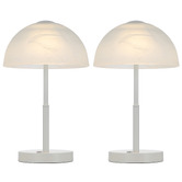 Bright Sea Lighting Jess Frosted Glass LED Touch Table Lamps
