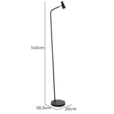 Bright Sea Lighting Alaura Iron Floor Lamp
