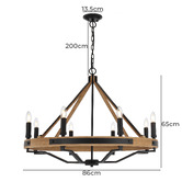 Bright Sea Lighting Rayna 8 Light Pendant
