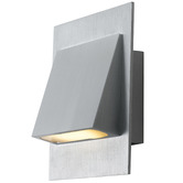 Bright Sea Lighting Joel Aluminium Silver Metal &amp; Glass Step Light