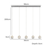 Bright Sea Lighting Elettra 5 Light Bar Pendant