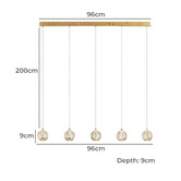 Bright Sea Lighting Elettra 5 Light Bar Pendant