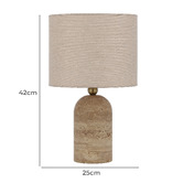 Bright Sea Lighting 42cm Bondi Travertine Table Lamp