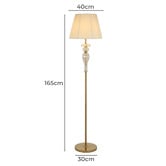 Bright Sea Lighting Dahlia Iron &amp; Glass Floor Lamp
