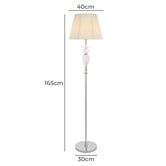 Bright Sea Lighting Dahlia Iron &amp; Glass Floor Lamp