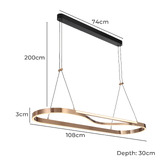 Bright Sea Lighting Sorcha Rectangular Pendant Light