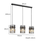 Bright Sea Lighting Muriel 3 Light Pendant