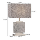 Bright Sea Lighting 53cm Nezrin Marble Table Lamp