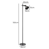 Bright Sea Lighting 150cm Klemens Iron Floor Lamp