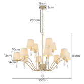 Bright Sea Lighting Elsfjord 12 Light Iron Pendant