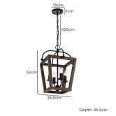 Bright Sea Lighting Sigrid 4 Light Iron Pendant