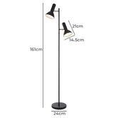 Bright Sea Lighting 161cm Floro Iron Floor Lamp