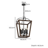 Bright Sea Lighting Sigrid 6 Light Iron Pendant