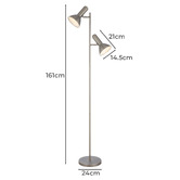 Bright Sea Lighting 161cm Floro Iron Floor Lamp