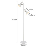 Bright Sea Lighting 161cm Floro Iron Floor Lamp