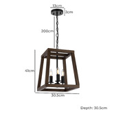 Bright Sea Lighting Urban 3 Light Iron Pendant