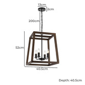 Bright Sea Lighting Urban Iron 4 Light Pendant