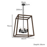 Bright Sea Lighting Urban 6 Light Iron Pendant