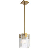 Bright Sea Lighting Brenna Ribbed Glass 1 Light Pendant