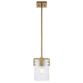 Bright Sea Lighting Brenna Ribbed Glass 1 Light Pendant
