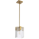 Bright Sea Lighting Brenna Ribbed Glass 1 Light Pendant