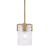 Bright Sea Lighting Brenna Ribbed Glass 1 Light Pendant