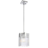 Bright Sea Lighting Brenna Ribbed Glass 1 Light Pendant