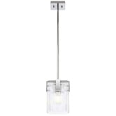 Bright Sea Lighting Brenna Ribbed Glass 1 Light Pendant