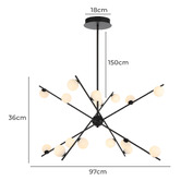 Bright Sea Lighting Fiamma 16 Light LED Pendant