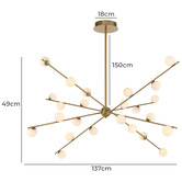 Bright Sea Lighting Fiamma 24 Light LED Pendant