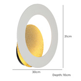 Bright Sea Lighting Eleanor Iron Backlit Ring LED Wall Light