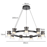 Bright Sea Lighting Shaina 9 Light LED Pendant