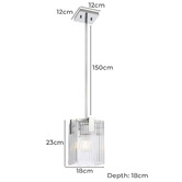 Bright Sea Lighting Brenna Ribbed Glass 1 Light Pendant