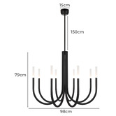Bright Sea Lighting Nahar 8 Light LED Pendant