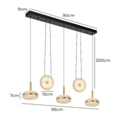 Bright Sea Lighting Lucille 5 Light LED Pendant