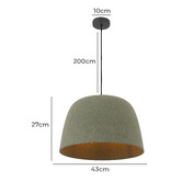 Bright Sea Lighting Claribel 1 Felt Light Pendant