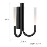 Bright Sea Lighting Nahar Iron 2 Light LED Wall Sconce