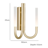 Bright Sea Lighting Nahar Iron 2 Light LED Wall Sconce